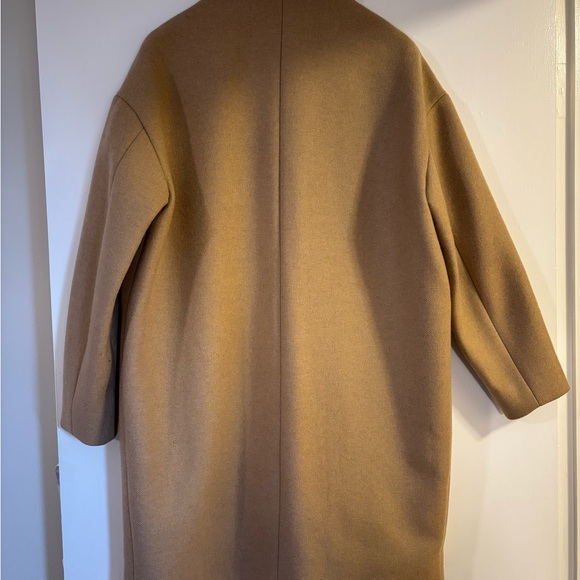 EVERLANE Cocoon Tan Wool Blend Coat Long Camel - Picture 13 of 13